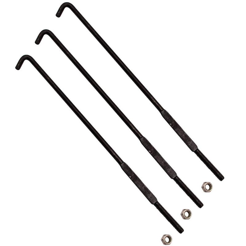 Drive-up EZGO RXV Golf Cart Battery Hold Down Rod J-Bolt and Nut 2008-Up Electric OEM 602896(3 Pack) - Image 1